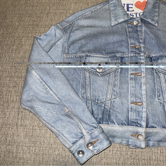 Rag and Bone Miramar Cropped Jacket Women Size XXS Blue Denim - Picture 2 of 9